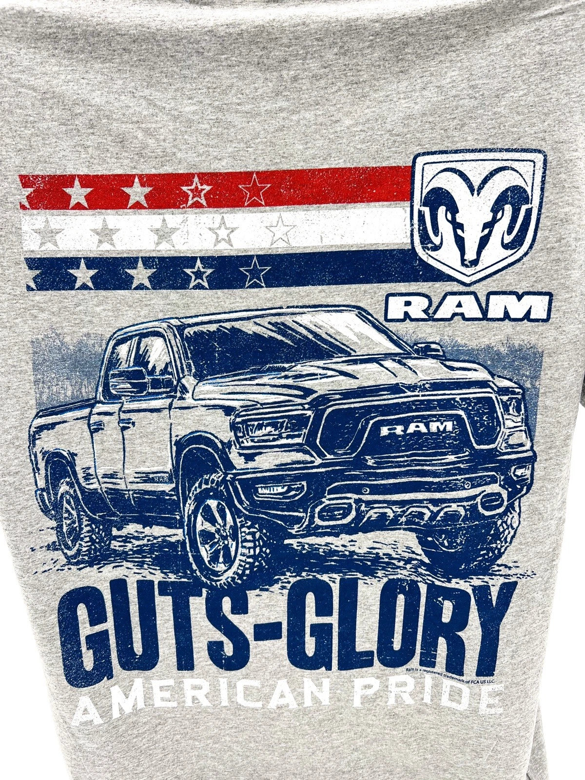Licensed Graphic T-Shirt for Dodge Ram Truck XL Gray (2002–2024)