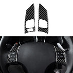 Real Carbon Fiber Steering Wheel Button Cover for Lexus IS 250/300/350C (2006–2012)