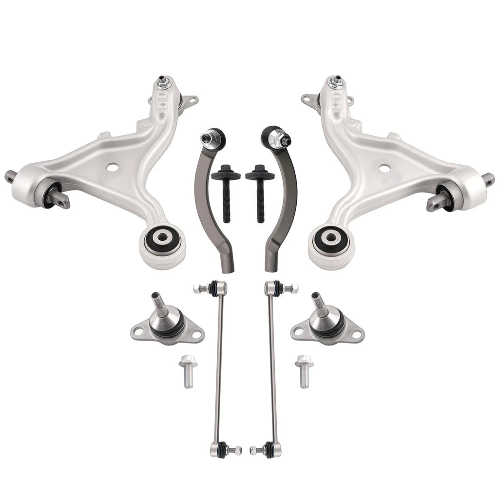 8pc Front Lower Control Arm w/Ball Joint Stabilizer End Link for Volvo S80 (2000–2006)