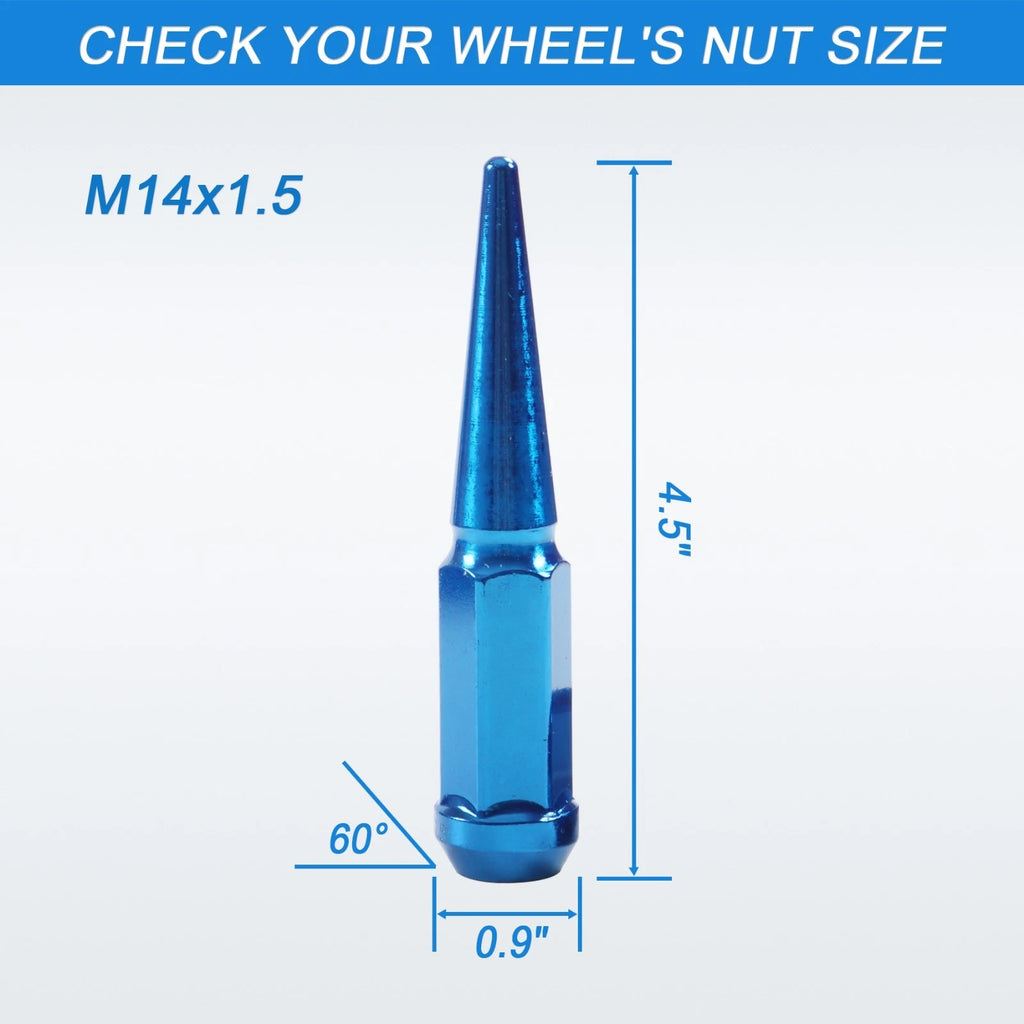 24 PCS Blue Spike Lug Nuts for Chevy Silverado Tahoe