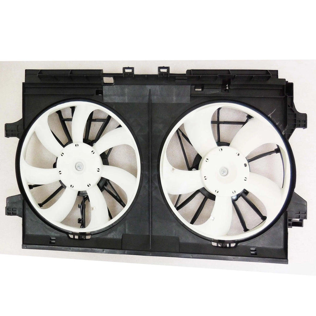 Radiator Condenser Fan Assembly Replacement w Two Fans for Toyota (2010–2018)