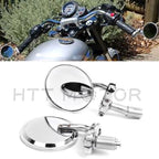 1" Bar End Mirrors for Aprilia Vespa Kymco Piaggio Agusta KTM BMW (Chrome)