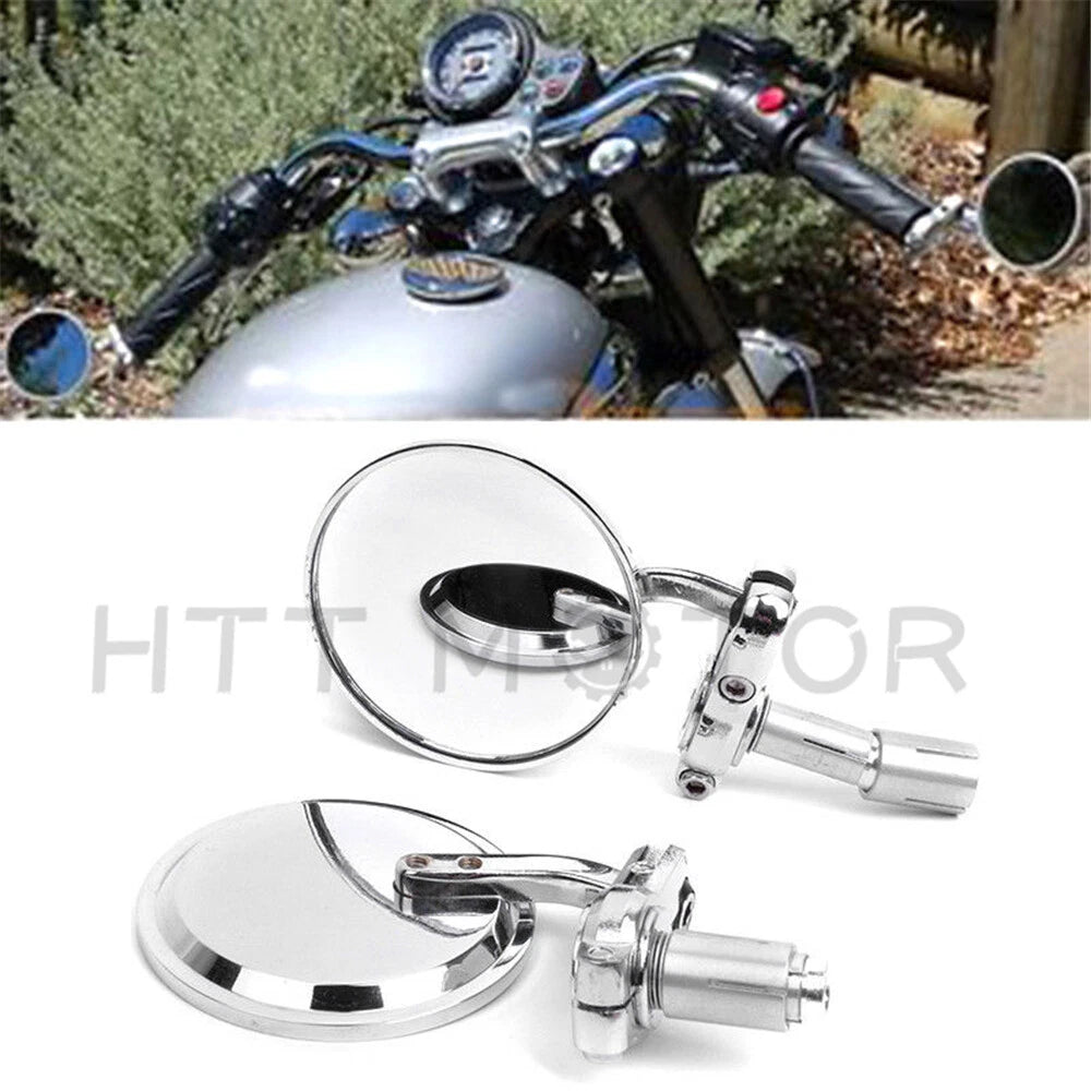 1" Bar End Mirrors for Aprilia Vespa Kymco Piaggio Agusta KTM BMW (Chrome)