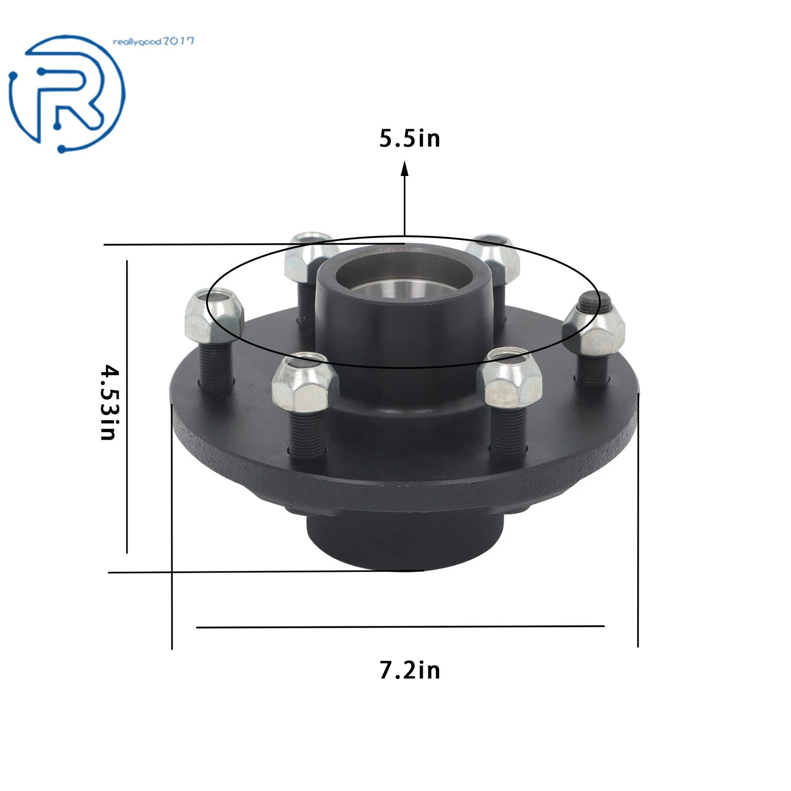 2X Hub Trailer Axle Kit for Square Spindle Camper (3500lbs)
