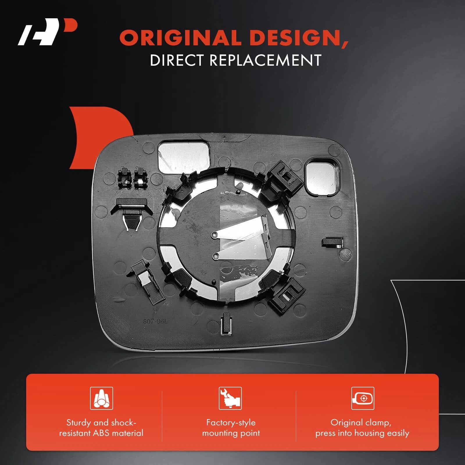 Driver Manual Mirror Glass for Jeep Renegade (2015-2018)