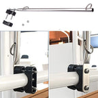Polished Stainless Steel Rail Mount Flag Pole Holder for Yachts