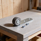 Sagging Support Wheel for Wooden Door (Galvanized Steel, Rubber)