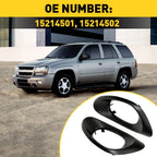 Set of 2 Front Inside Door Handle Trim Bezels for Chevy Trailblazer (2002-2009)