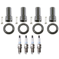 Set of 4 Denso Platinum TT Spark Plugs & Coil Boots for Accent Rio (2006–2017)