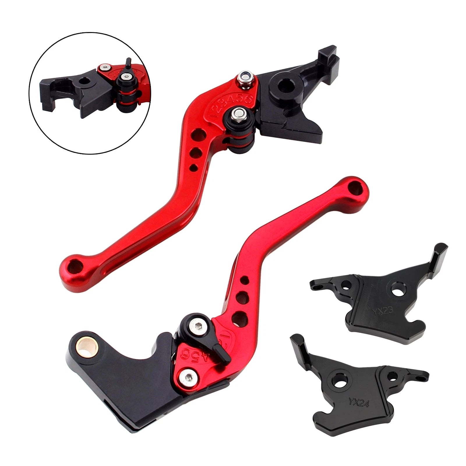 Short Clutch Brake Lever for Yamaha XMAX 300 (2023–2025) Red