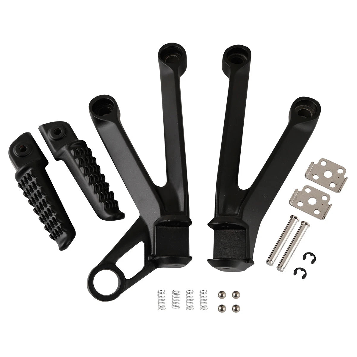 Set of 2 Passenger Footpegs Footrests Brackets for Kawasaki Ninja ZX10R (2004–2005)