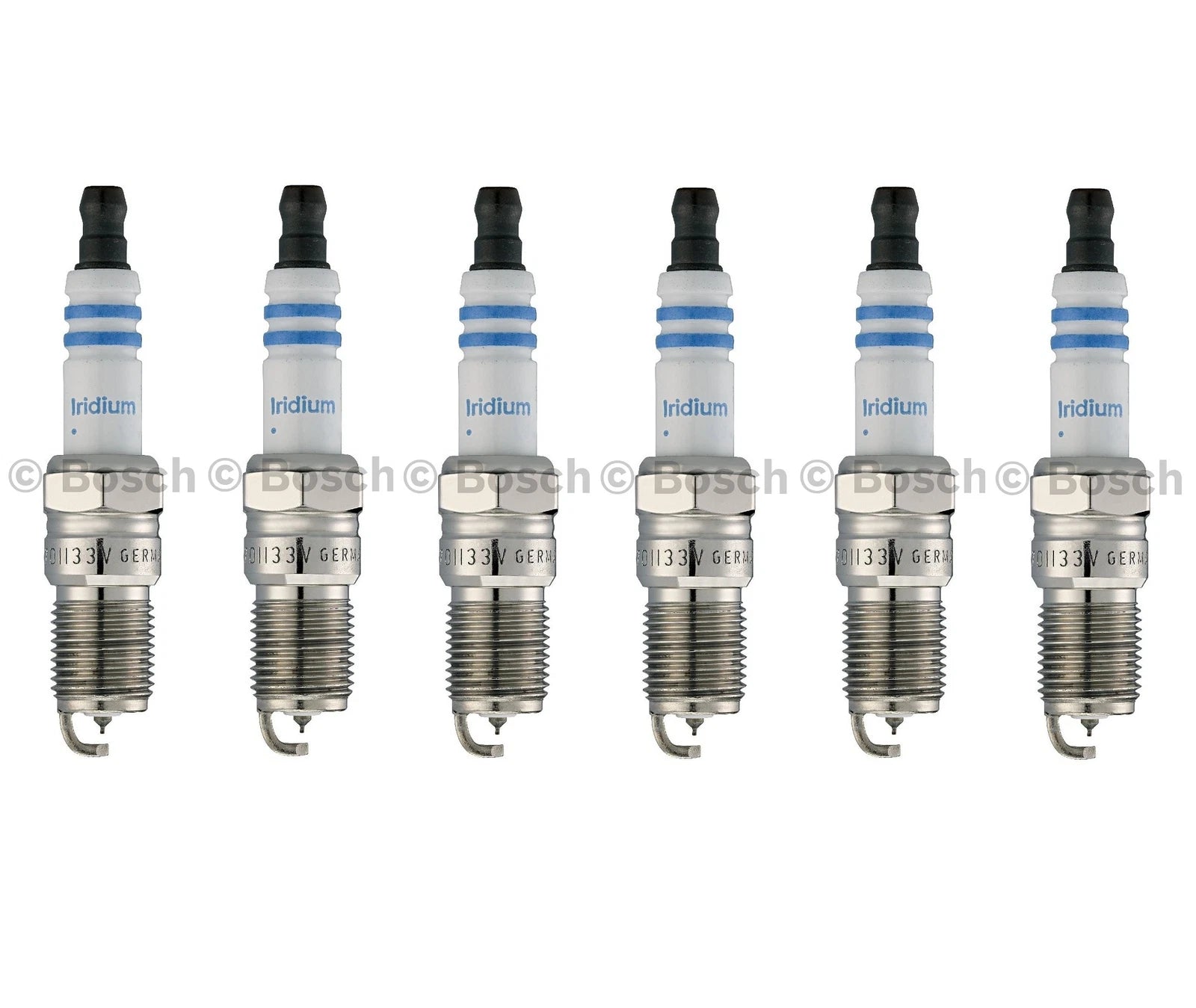 Set of 6 Bosch Fine Wire Iridium Spark Plugs for Ford Pontiac V6 Mercedes L6