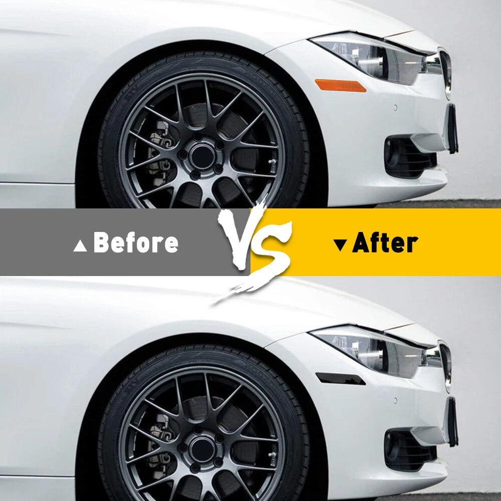 Set of 2 Smoke Bumper Reflectors for BMW 328i (2012–2015)