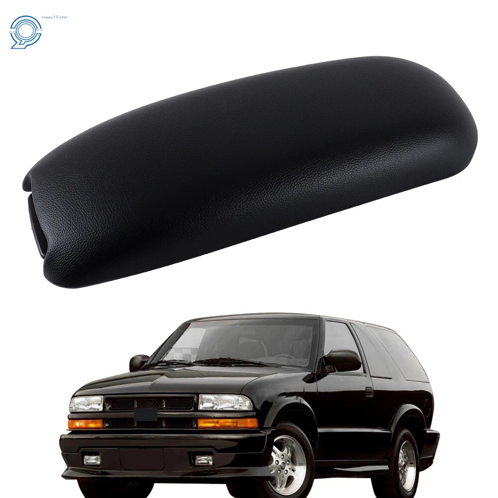 Center Console Lid Cover for Chevy Blazer (1998–2004) Black Leather