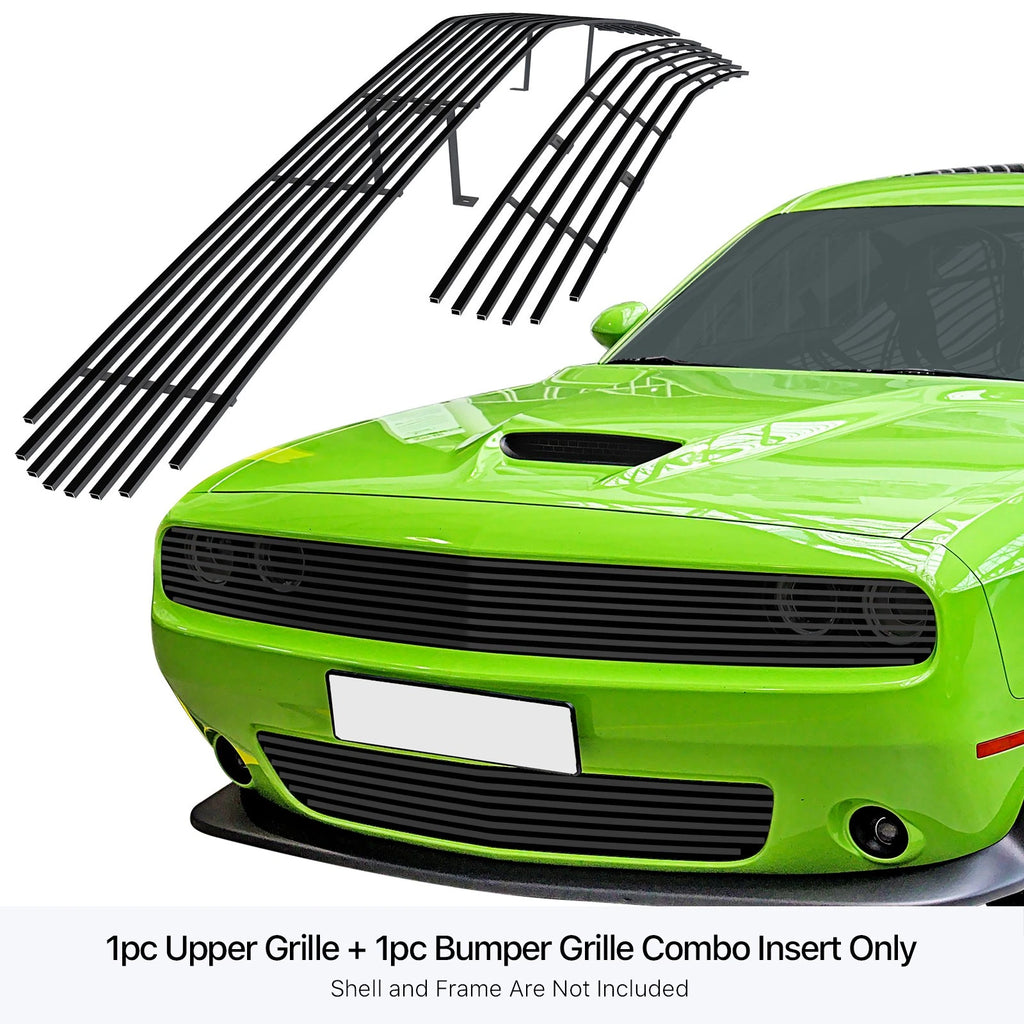Phantom Stainless Steel Black Billet Grill for Dodge Challenger (2015-2023)