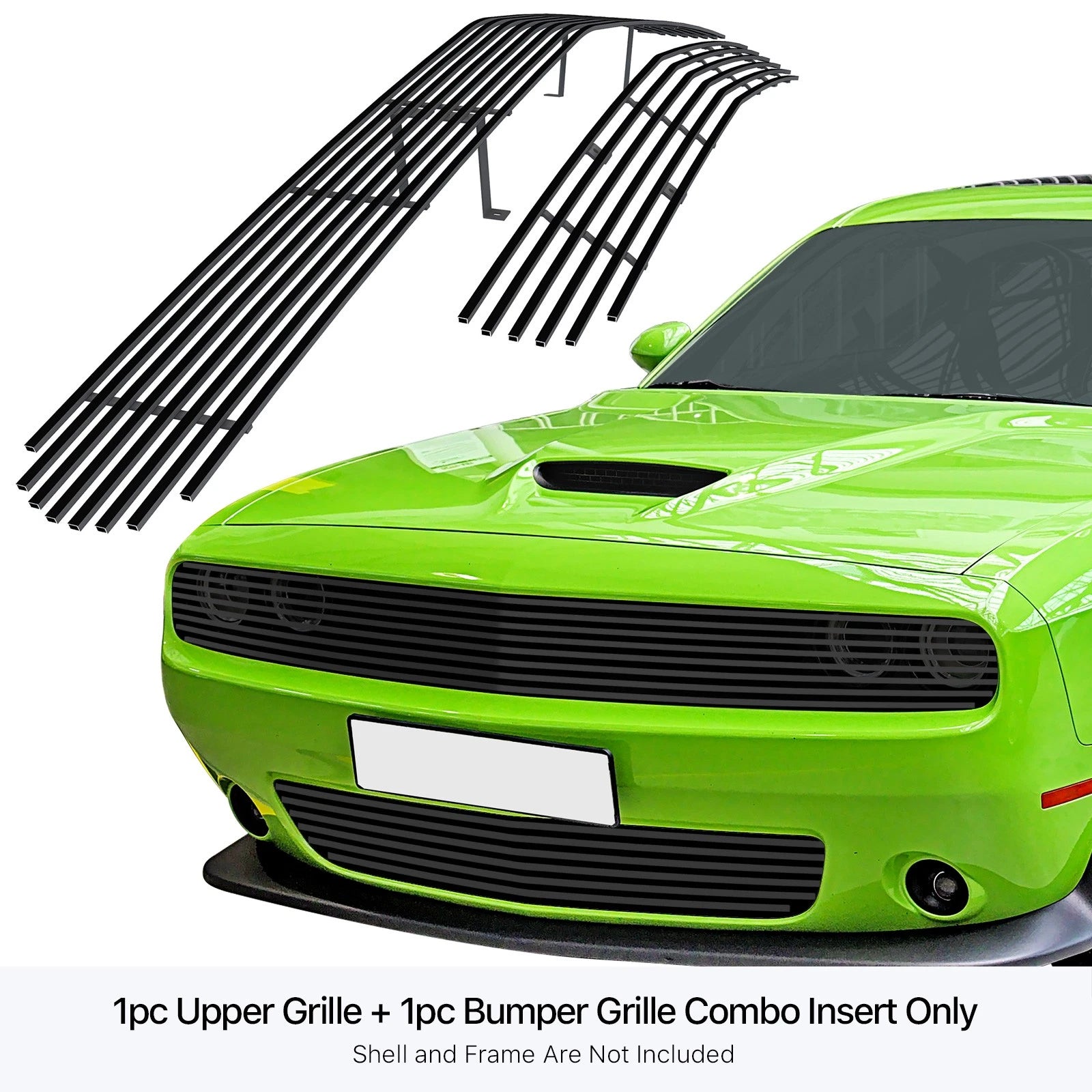 Phantom Stainless Steel Black Billet Grill for Dodge Challenger (2015-2023)