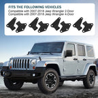 Body Hinge Set for Jeep Wrangler JK 4 Door (2007-2018)