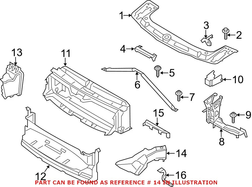 Genuine OEM Brake Air Duct for BMW (2010–2017) 51747255417
