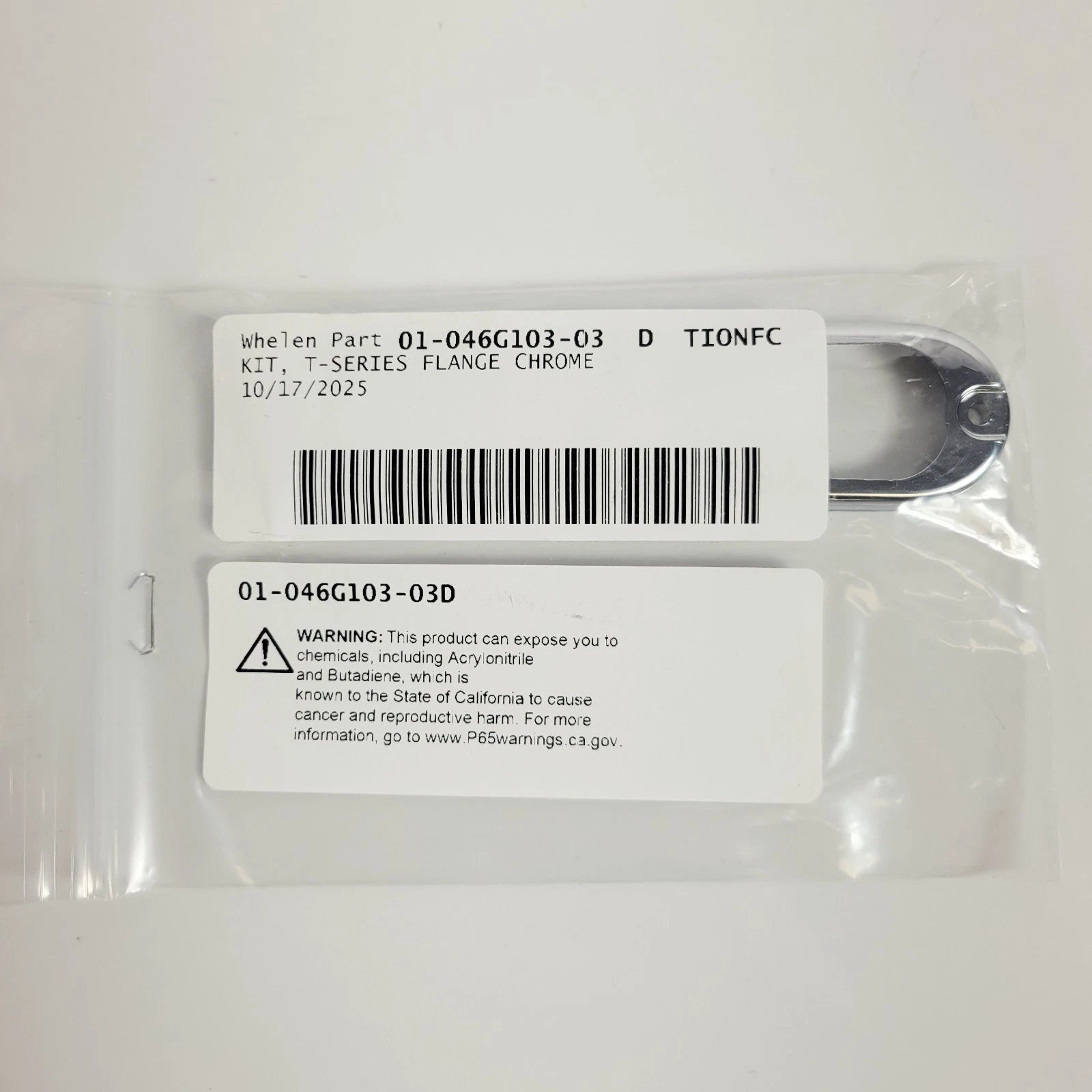 Whelen Chrome Plated Flange for Whelen Models (01-046G103-03D)