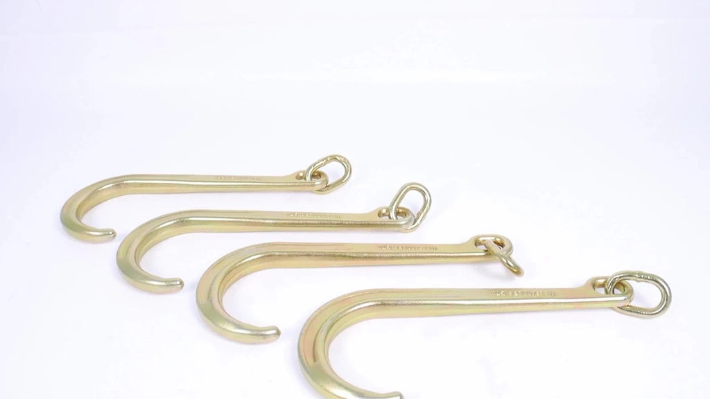 Set of 4 J Hook Clevis for Tow Chain Truck and Trailer (15", 5400 lbs)