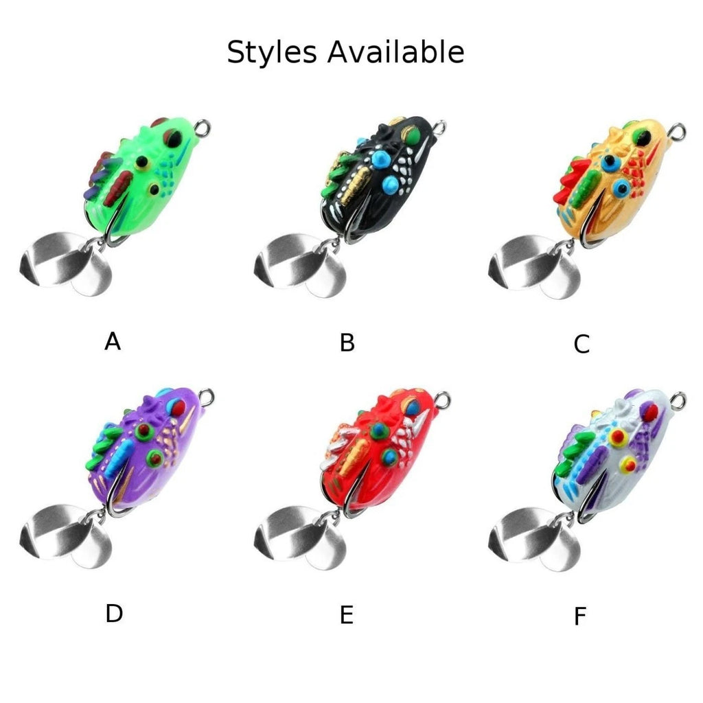 Frog Bait Lure 3.5cm 4g with Double Blades for Bass Fishing (Various Colors)