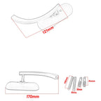 Black Mini Oval Rear View Mirror for Harley Sportster Dyna Softail