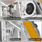 Chrome Housing Amber Corner Headlight for Cadillac SRX (2010–2016)