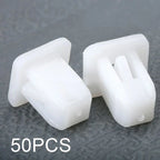 50pcs White Car Clips Square Fasteners Retainer for Fender Bumper Door Trim