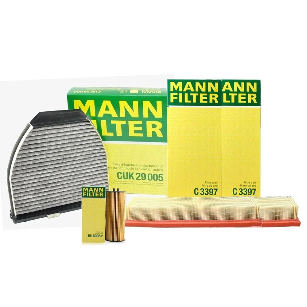 2X Mann Oil Air Carbon Cabin Filter Service Kit for C190 W212 W218 R231 Turbo