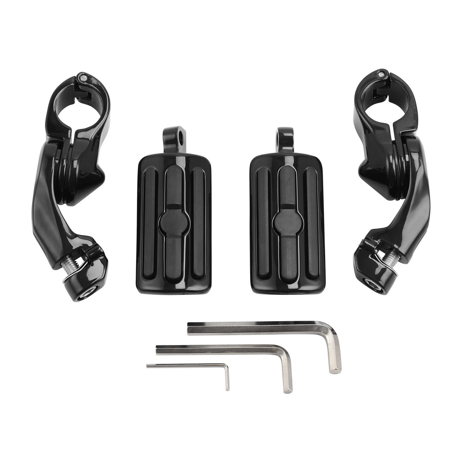 1 1/4" Short Angled Highway Bar Engine Guard Footpegs for Harley