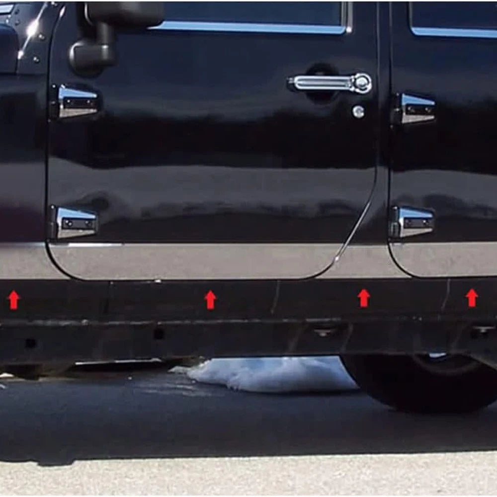 Rocker Panel Molding Chrome Replacement for Jeep Wrangler (2007–2018)