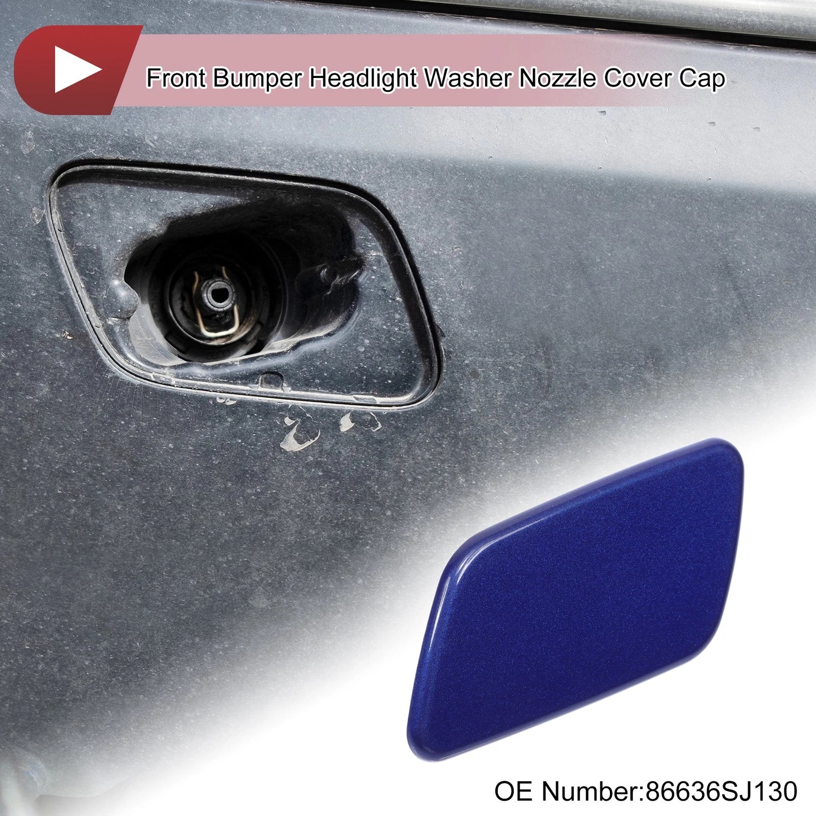 Front Left Washer Nozzle Cover Cap for Subaru Forester SK (2018–2021) Blue