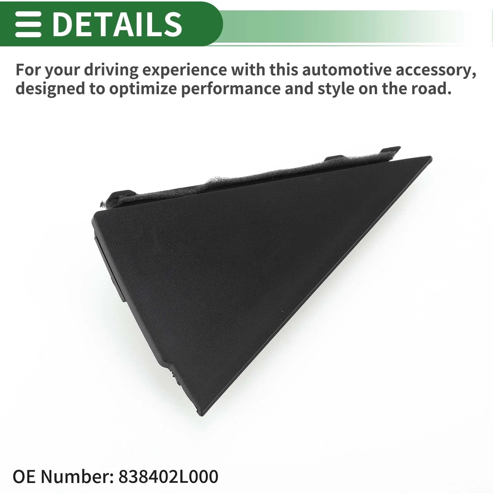 Front Right Pillar Corner Triangle Trim for Hyundai i30 (2008) No. 838402L000
