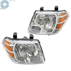 Set of 2 Halogen Headlights for Nissan Frontier (2009-2021) Chrome Housing