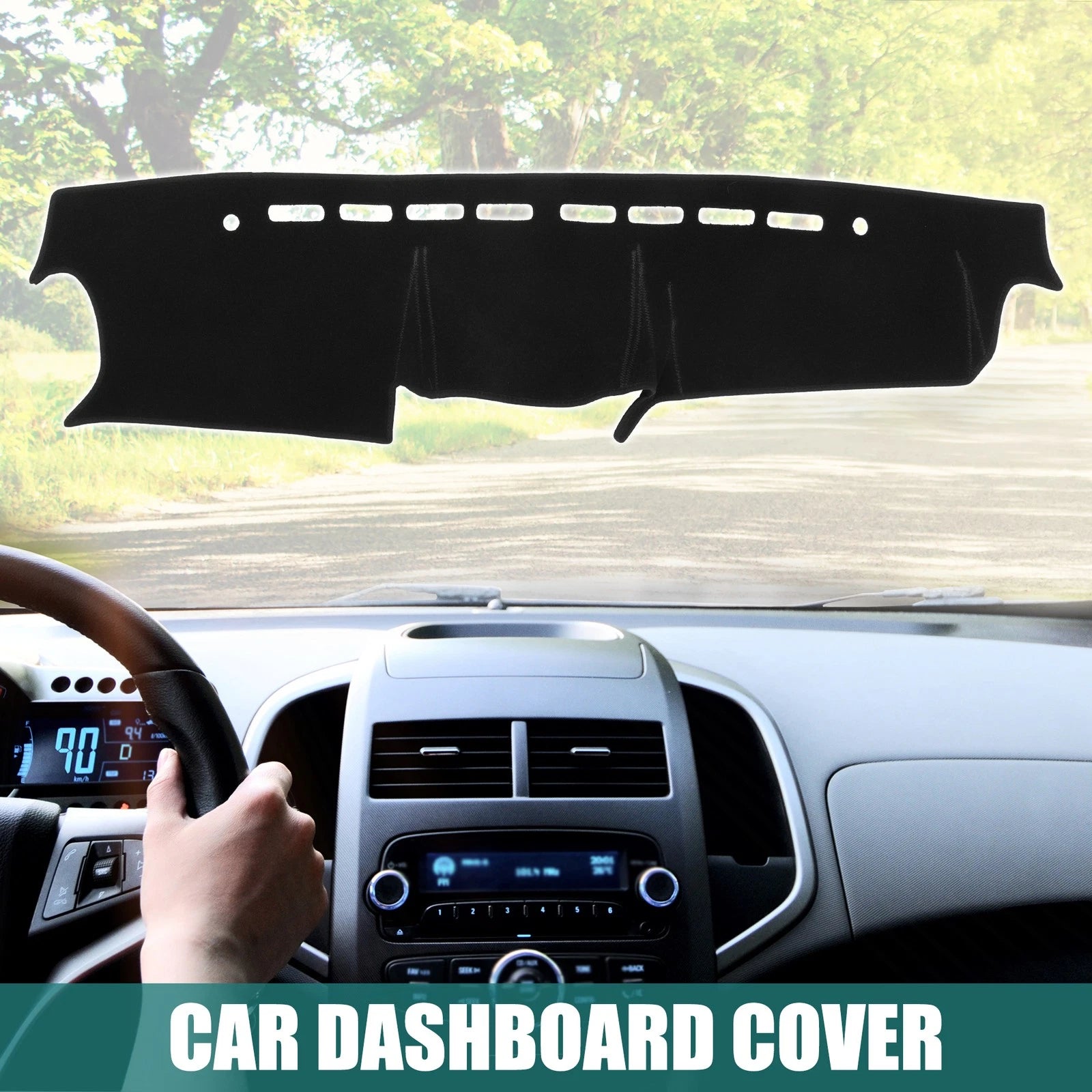 Dashboard Cover for Suzuki Jimny (2018–2023) Black Polyester Non-Slip