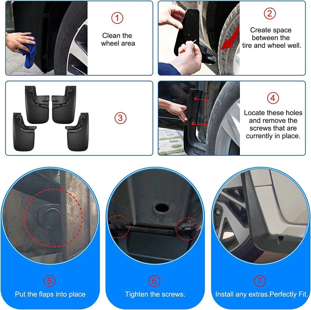 Mud Flaps for Toyota Tacoma (2005–2015) w/Fender Flares