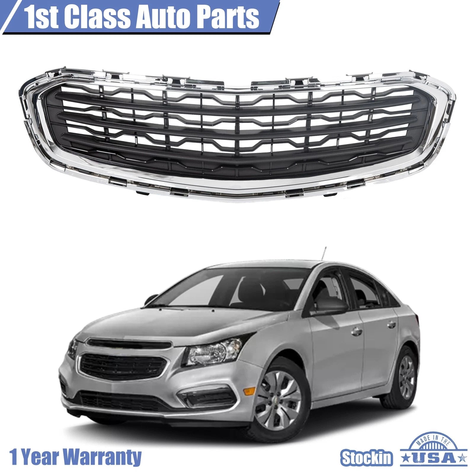 Front Lower Grille with Chrome Trim for Chevrolet Cruze (2015–2016)