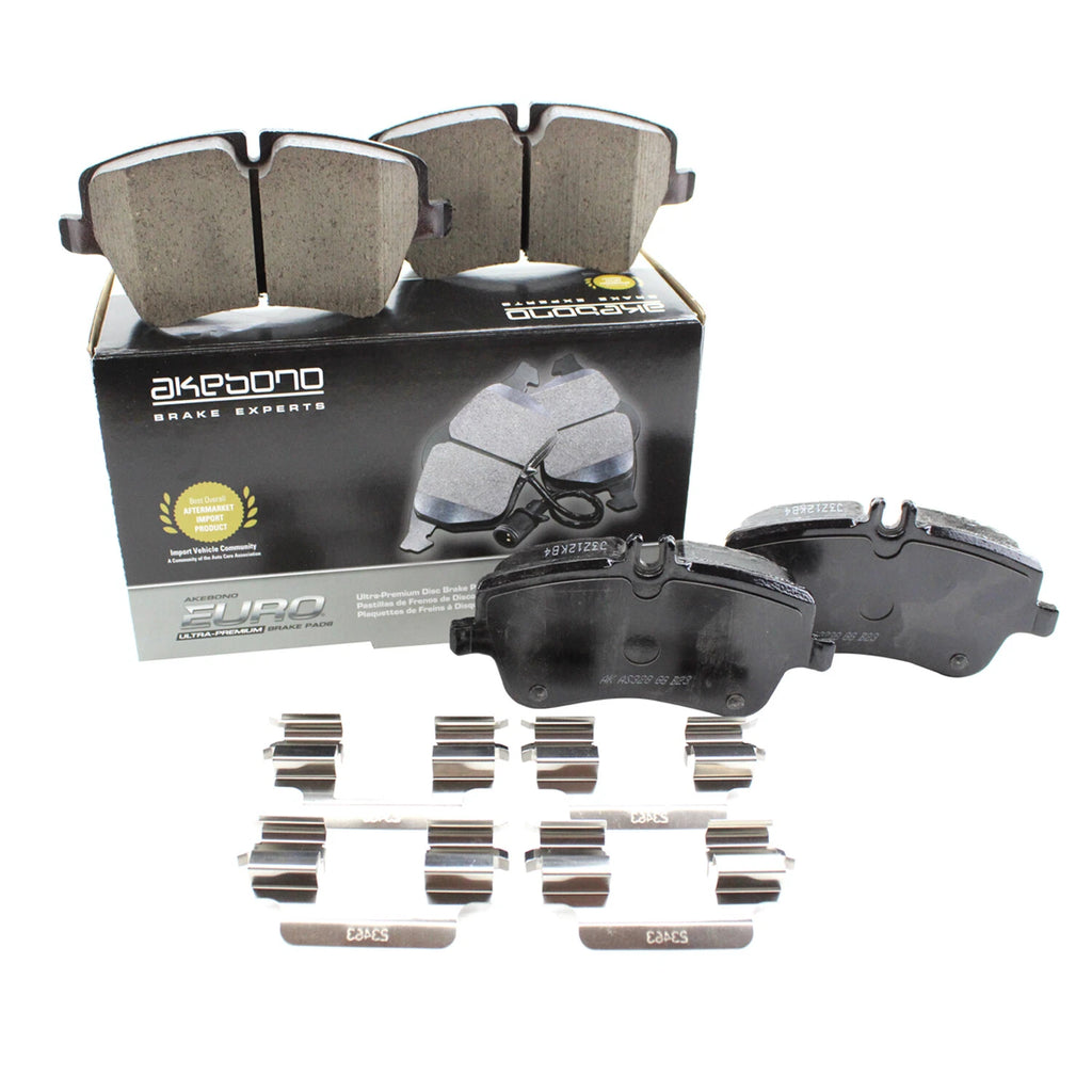 Set of 4 Akebono Euro Front Disc Brake Pads for Mercedes-Benz (EUR872A)