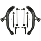 8pc Front Lower Control Arms, Tie Rods, Sway Bars for Chrysler Town & Country (2008–2020)