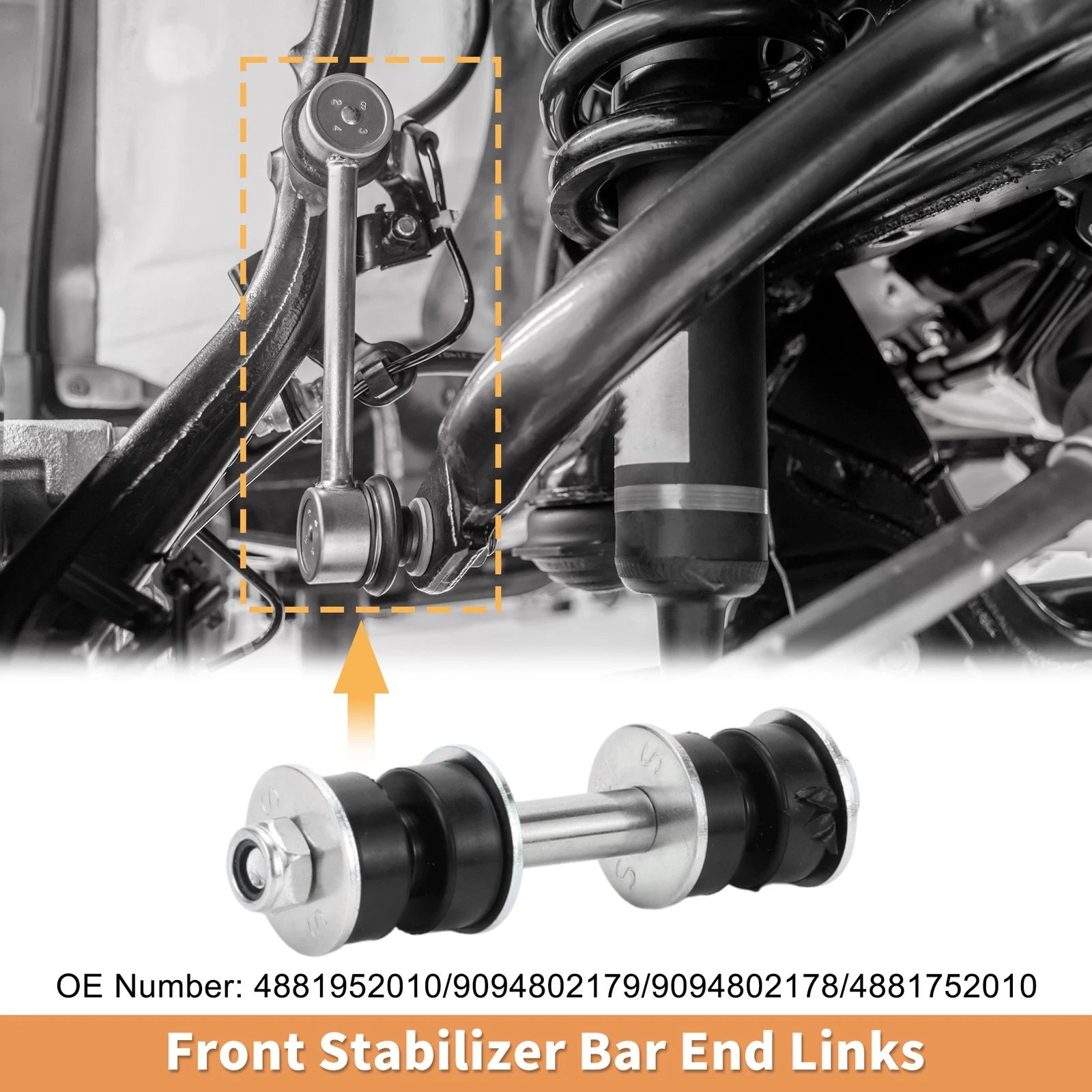 2pcs Front Stabiliser Sway Bar Link for Toyota Echo (2000–2005) No.4881952010
