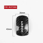 Carbon Fiber Gear Shift Knob Cover for 14-18 Ford Mustang