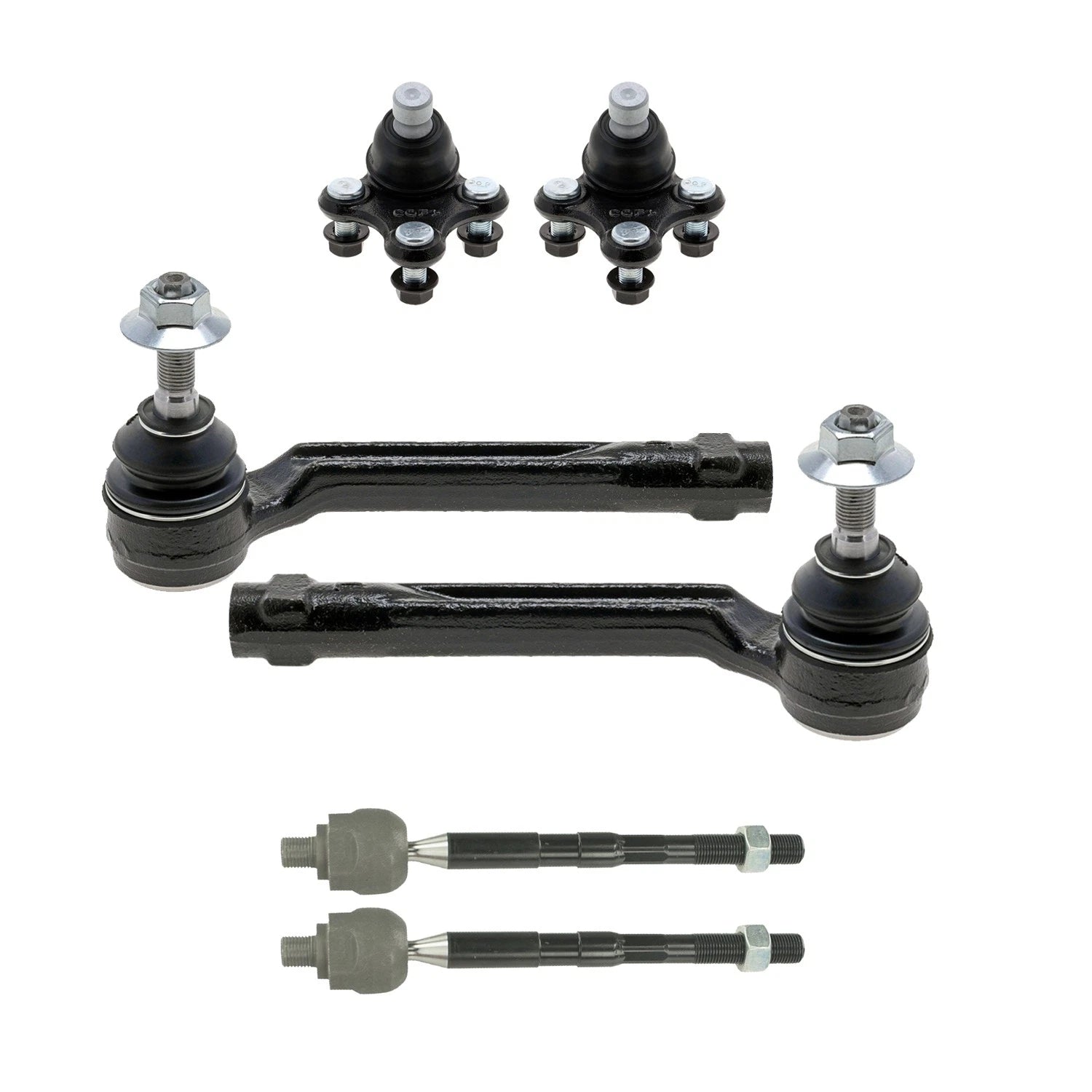 Set of 4 Mevotech Supreme Inner Outer Tie Rods & Lower Ball Joints for Sportage