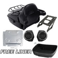 Trunk Pad Plate Mount Rack Speakers for Harley Touring Road King (2014–2023)