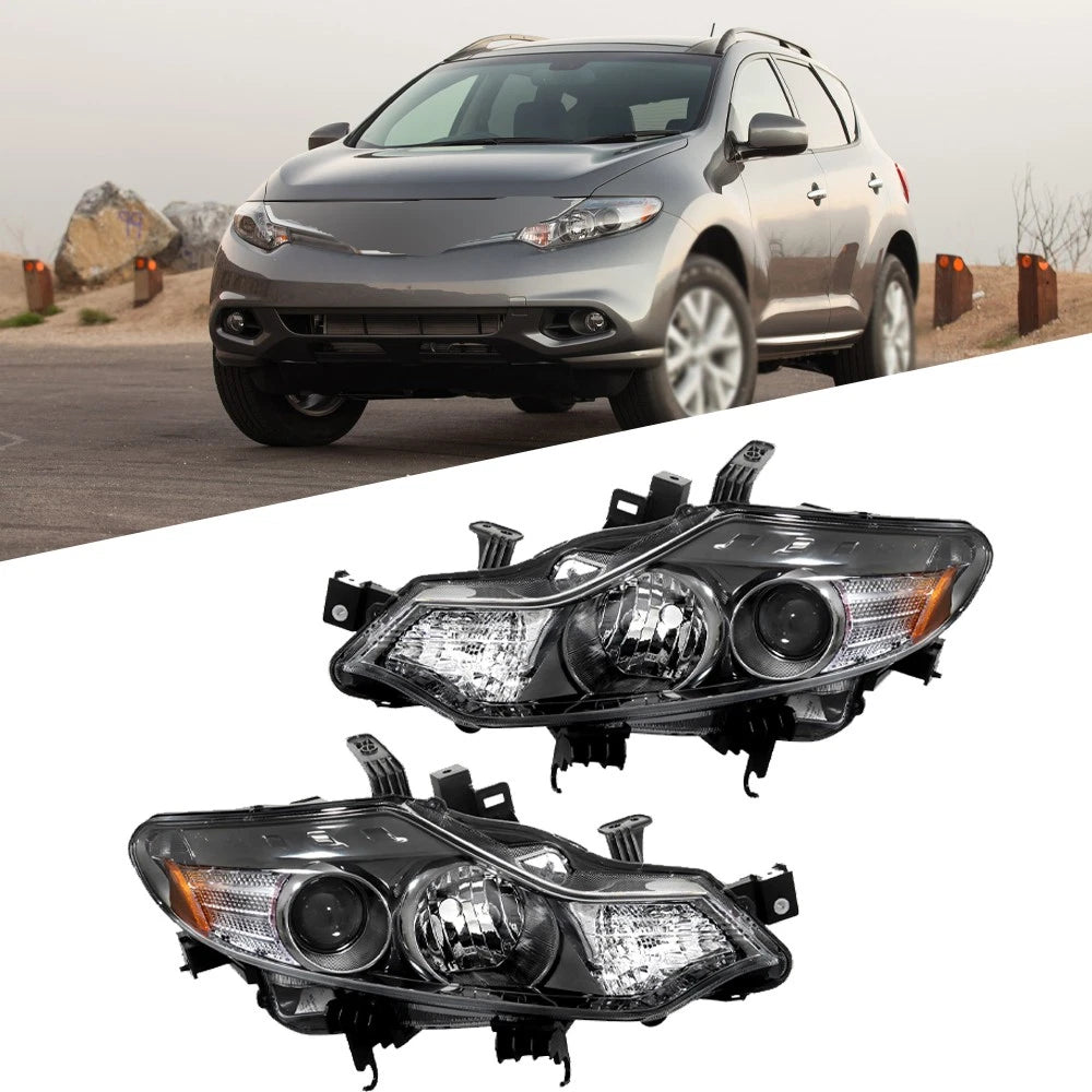 Set of 2 Halogen Headlights for Nissan Murano (2009–2014)