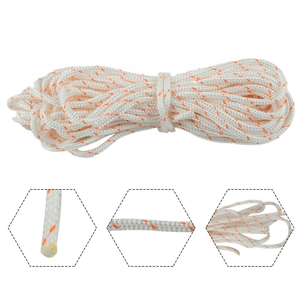 Pull Cord Rope 10M Length 3.5mm Diameter for Garden Machinery