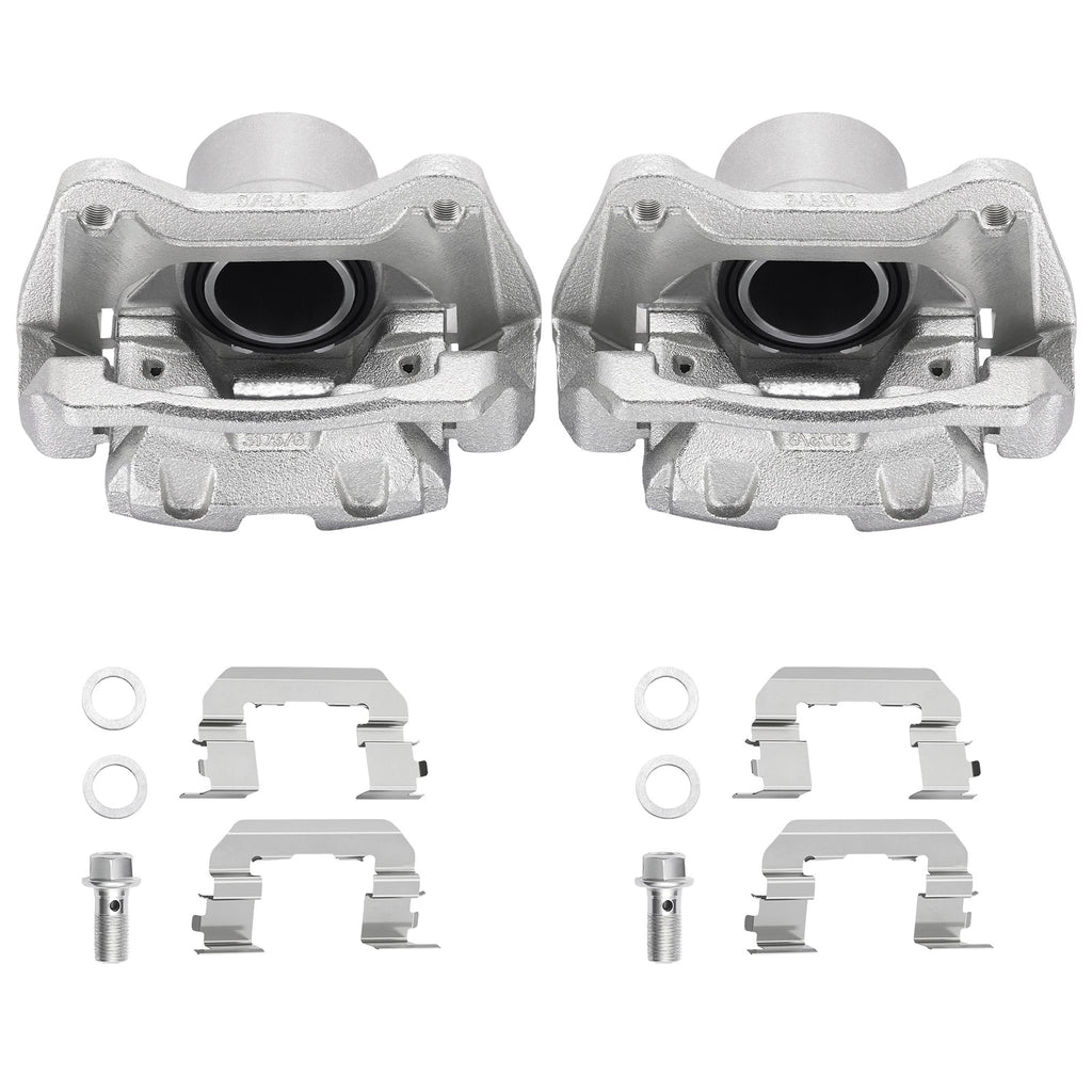 Set of 2 Front Brake Calipers w/ Bracket for Hyundai Sonata Kia Optima (2011–2016)