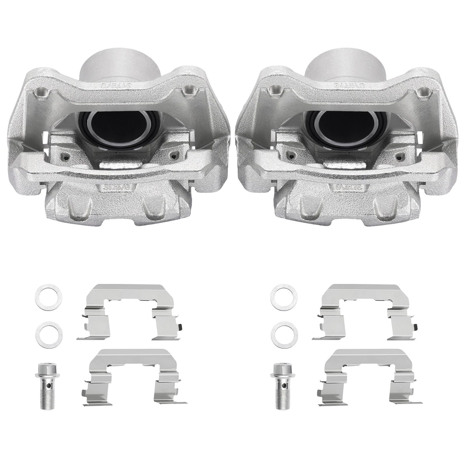 Set of 2 Front Brake Calipers w/ Bracket for Hyundai Sonata Kia Optima (2011–2016)
