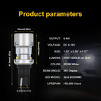 2X 921 T15 912 W16W LED Reverse Back Up Light Bulb 2400LM