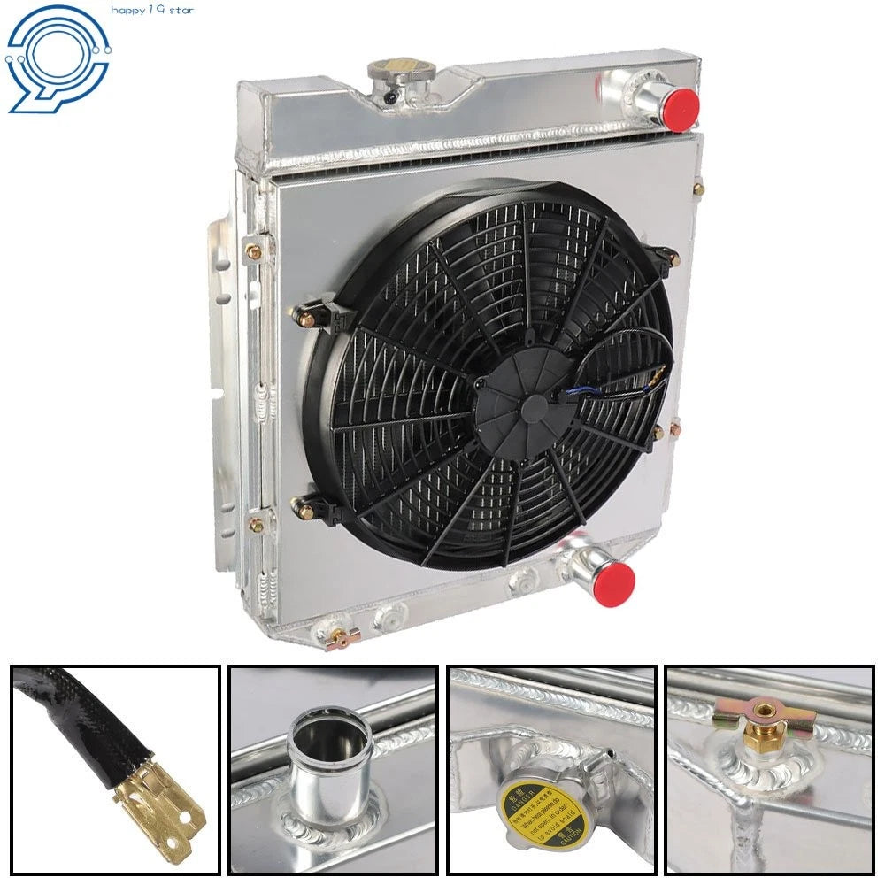 3 Row Aluminum Radiator with Fan Shroud for Ford Mustang Falcon (1960–1966)