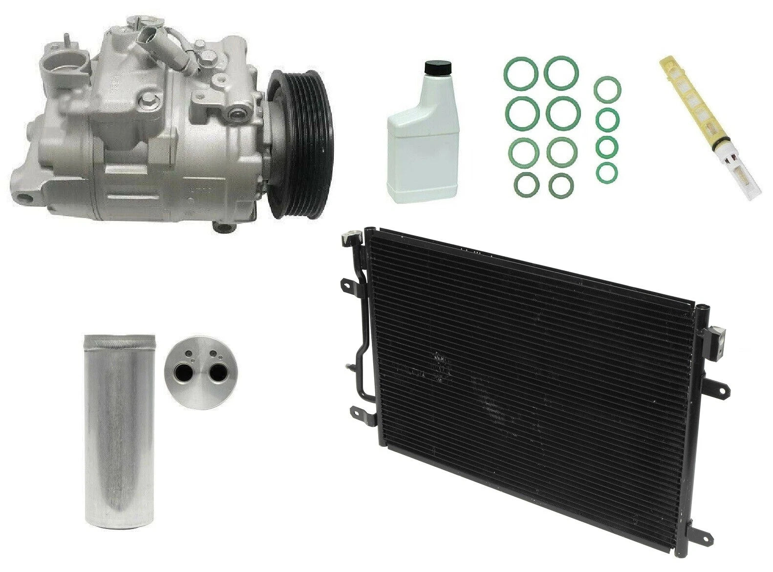 AC Compressor Kit with Condenser Replacement for Toyota Hilux (2011–2016)